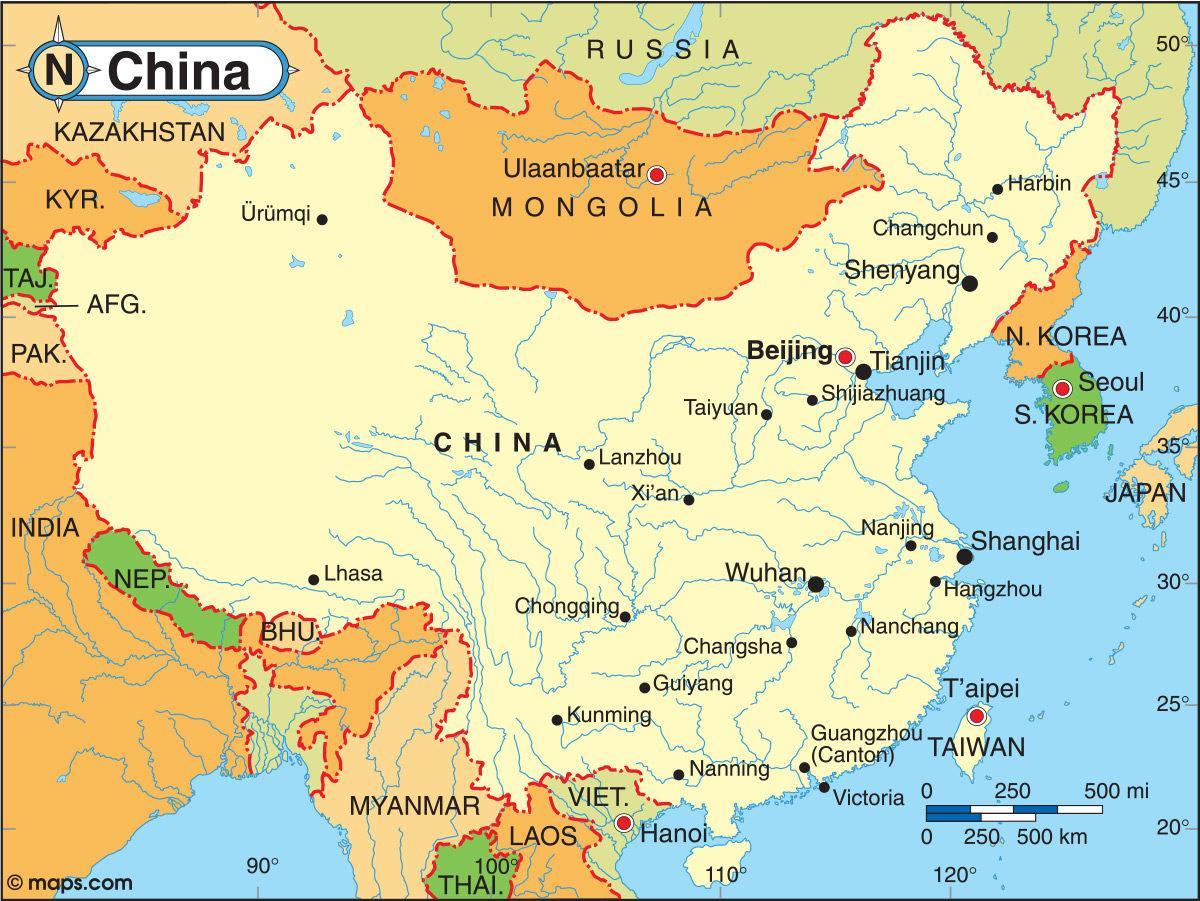 air China lidojuma karte