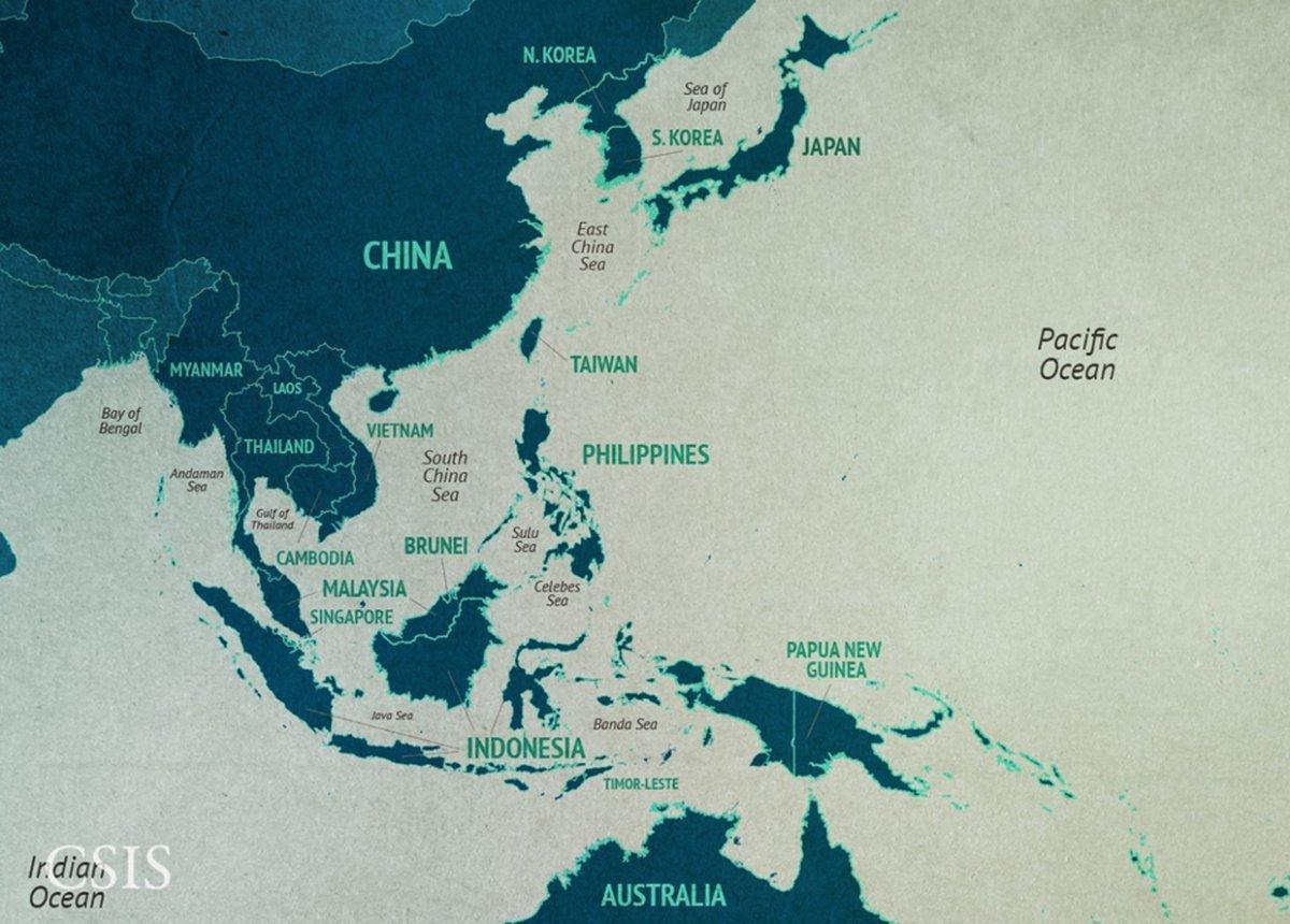 Ķīna dienvidķīnas jūras karti