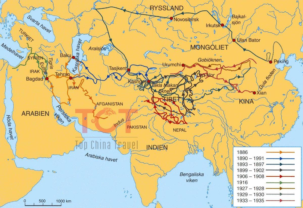 kartes zīda ceļa senajā Ķīnā