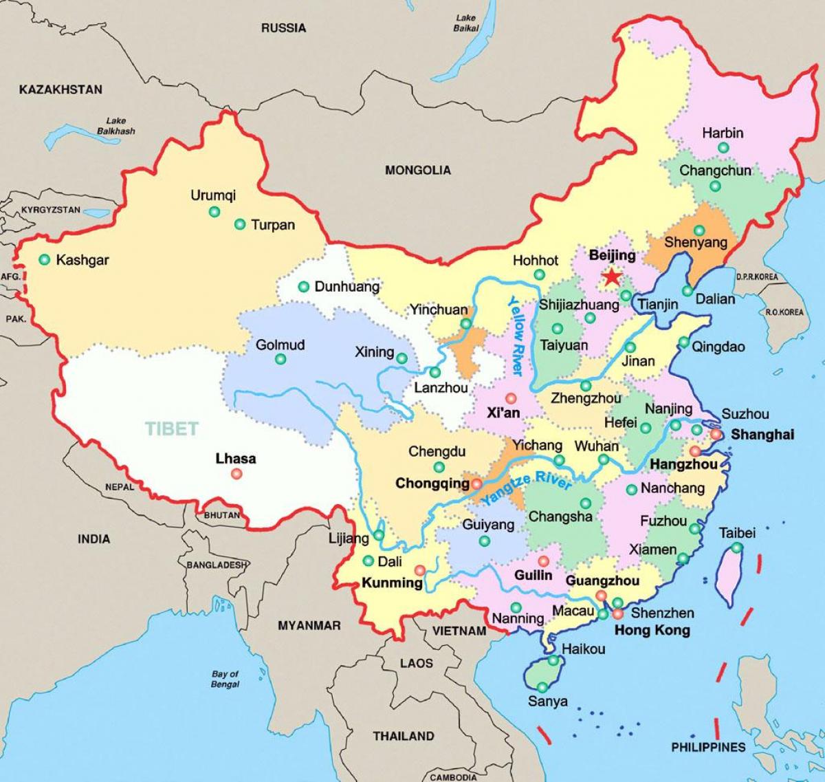 Ķīna kartē
