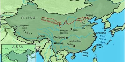 Karte Ķīnas great wall