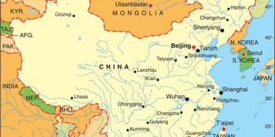 Air China lidojuma karte