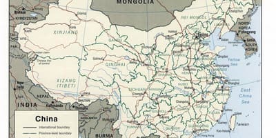 Ķīna kartes izdrukājamu