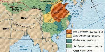 Senās Ķīnas ģeogrāfija kartes