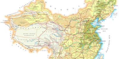 Ķīna topogrāfijas karti