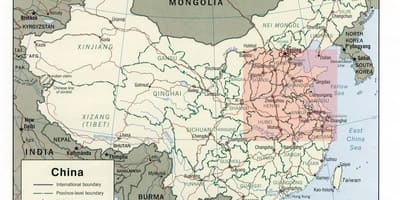 Karte, north Ķīna plain